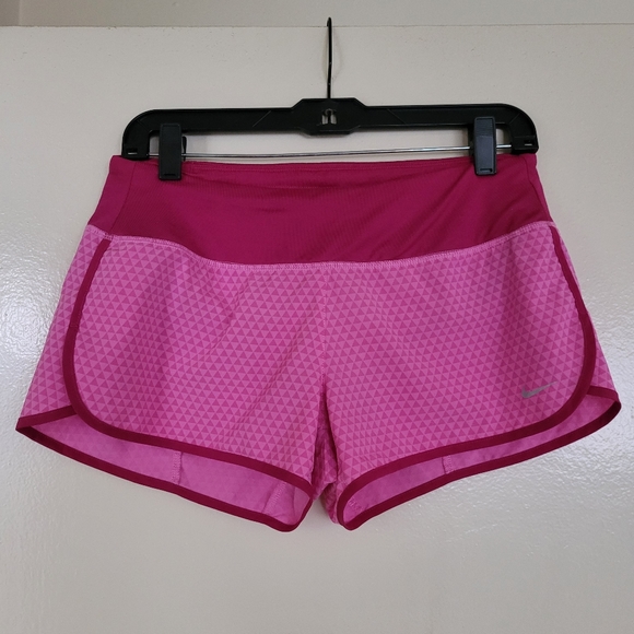 Nike Running Dri-FIT Pink Triangle Print Shorts - Size S - Picture 7 of 8